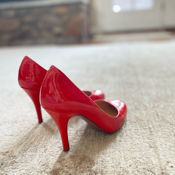 J. Crew Vibrant Poppy Red Patent Heels - Picture 6 of 13